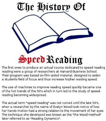 a beginners guide to speed reading - history