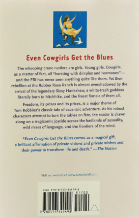 even cowgirls get the blues - back cover